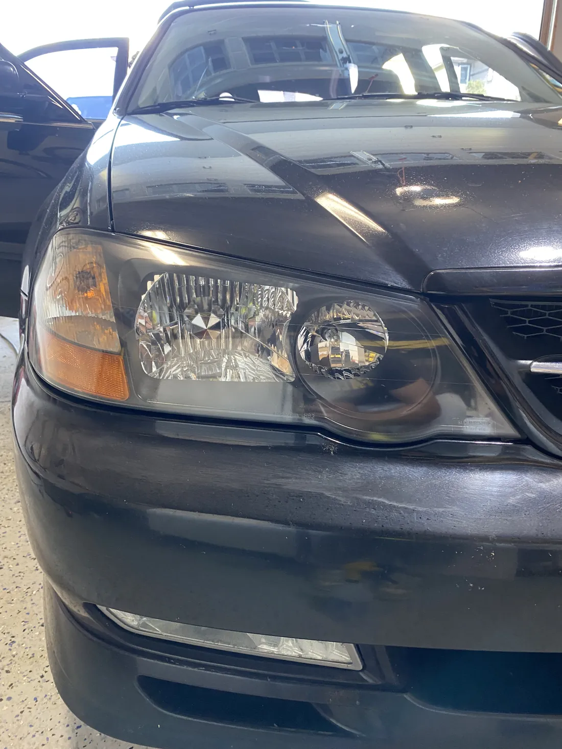 Crystal clear headlight after restoration